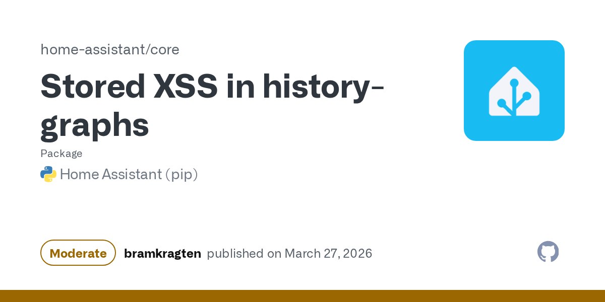 CVE-2026-33045 — Home Assistant is open source home automation software that puts local control…