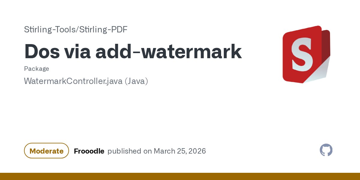 CVE-2026-33438 — Stirling-PDF is a locally hosted web application that allows you to perform…